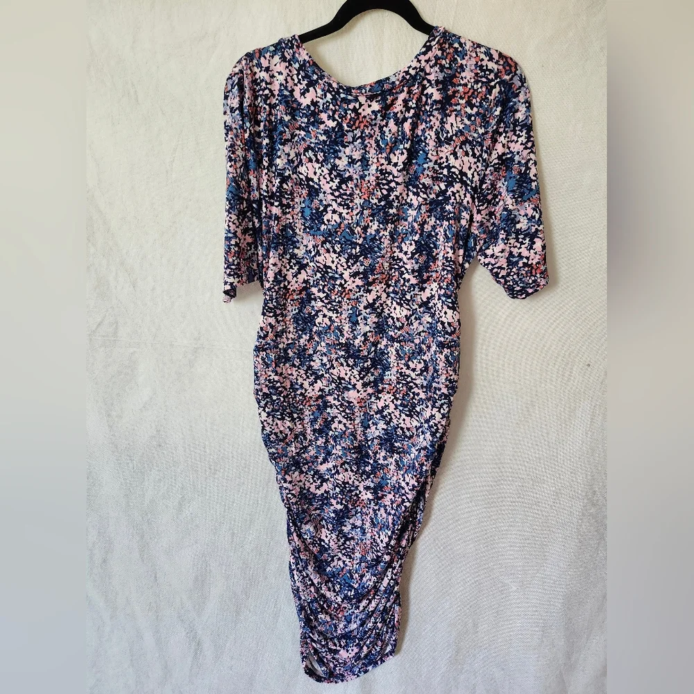 Motherhood Maternity Ruched Sides Bodycon Midi Dress Size XL - Picture 4 of 6